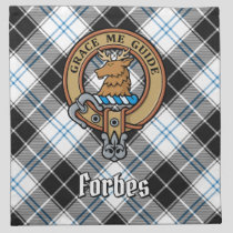 Clan Forbes Crest over Dress Tartan Cloth Napkin