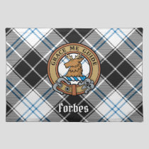 Clan Forbes Crest over Dress Tartan Cloth Placemat