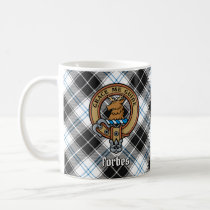 Clan Forbes Crest over Dress Tartan Coffee Mug