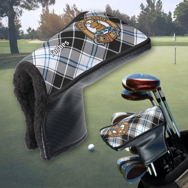 Clan Forbes Crest over Dress Tartan Golf Head Cover (Creator Uploaded)