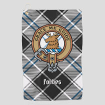 Clan Forbes Crest over Dress Tartan Golf Towel