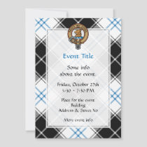 Clan Forbes Crest over Dress Tartan Invitation