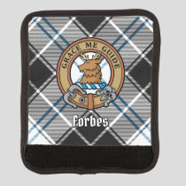 Clan Forbes Crest over Dress Tartan Luggage Handle Wrap