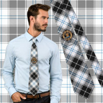 Clan Forbes Crest over Dress Tartan Neck Tie