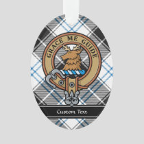 Clan Forbes Crest over Dress Tartan Ornament