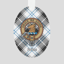 Clan Forbes Crest over Dress Tartan Ornament