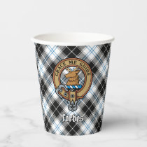 Clan Forbes Crest over Dress Tartan Paper Cups
