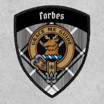Clan Forbes Crest over Dress Tartan Patch