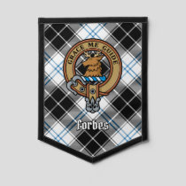 Clan Forbes Crest over Dress Tartan Pennant
