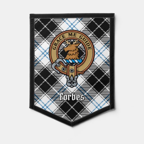 Clan Forbes Crest over Dress Tartan Pennant