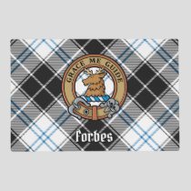 Clan Forbes Crest over Dress Tartan Placemat