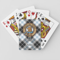 Clan Forbes Crest over Dress Tartan Poker Cards