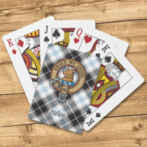 Clan Forbes Crest over Dress Tartan Poker Cards