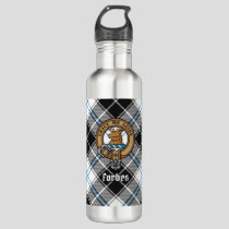 Clan Forbes Crest over Dress Tartan Stainless Steel Water Bottle