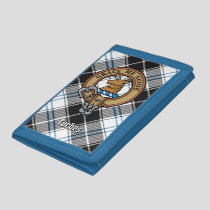 Clan Forbes Crest over Dress Tartan Trifold Wallet