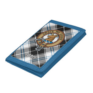 Clan Forbes Crest over Dress Tartan Trifold Wallet