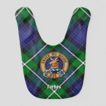 Clan Forbes Crest over Tartan Baby Bib