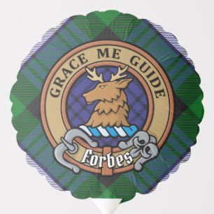 Clan Forbes Crest over Tartan Balloon