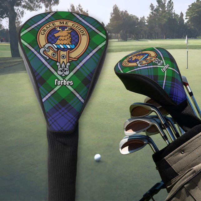 Clan Forbes Crest over Tartan Golf Head Cover (Creator Uploaded)