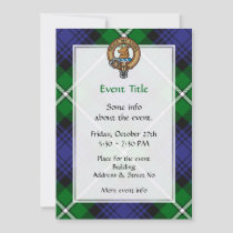 Clan Forbes Crest over Tartan Invitation