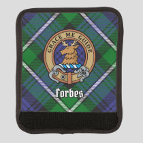 Clan Forbes Crest over Tartan Luggage Handle Wrap