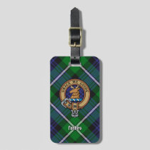 Clan Forbes Crest over Tartan Luggage Tag