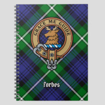 Clan Forbes Crest over Tartan Notebook