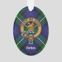 Clan Forbes Crest over Tartan Ornament