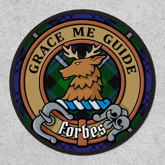 Clan Forbes Crest over Tartan Patch (Front)