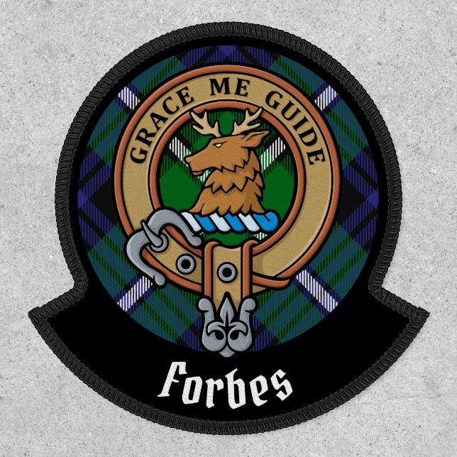 Clan Forbes Crest over Tartan Patch (Front)
