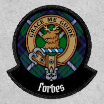 Clan Forbes Crest over Tartan Patch