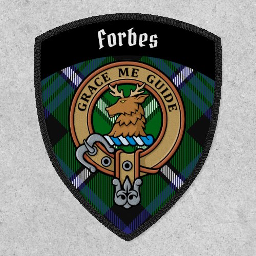 Clan Forbes Crest over Tartan Patch