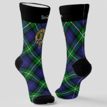 Clan Forbes Crest over Tartan Socks