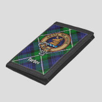 Clan Forbes Crest over Tartan Tri-fold Wallet