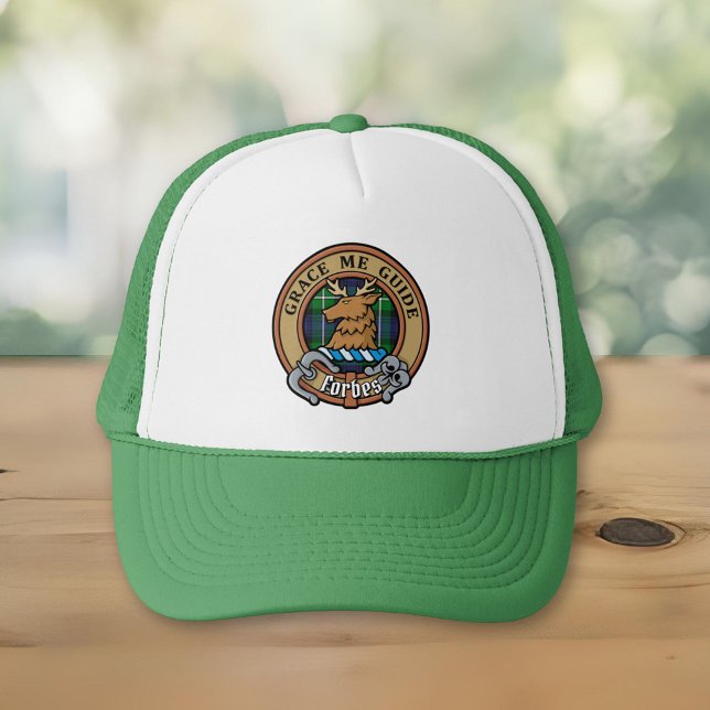 Clan Forbes Crest over Tartan Trucker Hat (Creator Uploaded)