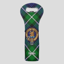 Clan Forbes Crest over Tartan Wine Bag