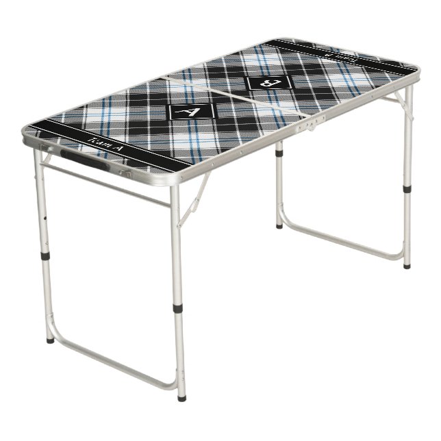 Clan Forbes Dress Tartan Beer Pong Table (Angled)