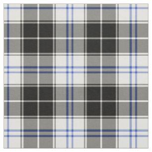 Clan Forbes Dress Tartan Black and White Plaid Fabric