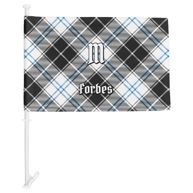 Clan Forbes Dress Tartan Car Flag (Front)