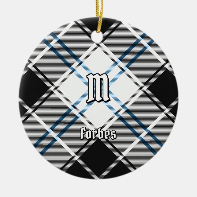 Clan Forbes Dress Tartan Ceramic Ornament (Front)