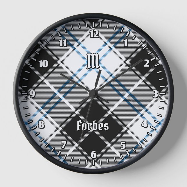 Clan Forbes Dress Tartan Clock (Front)