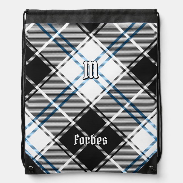 Clan Forbes Dress Tartan Drawstring Bag (Front)
