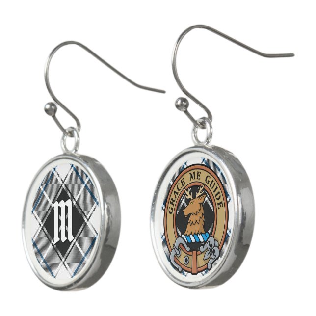 Clan Forbes Dress Tartan Earrings (Angled)