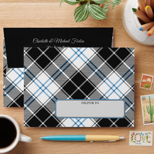 Clan Forbes Dress Tartan Envelope (Desk)