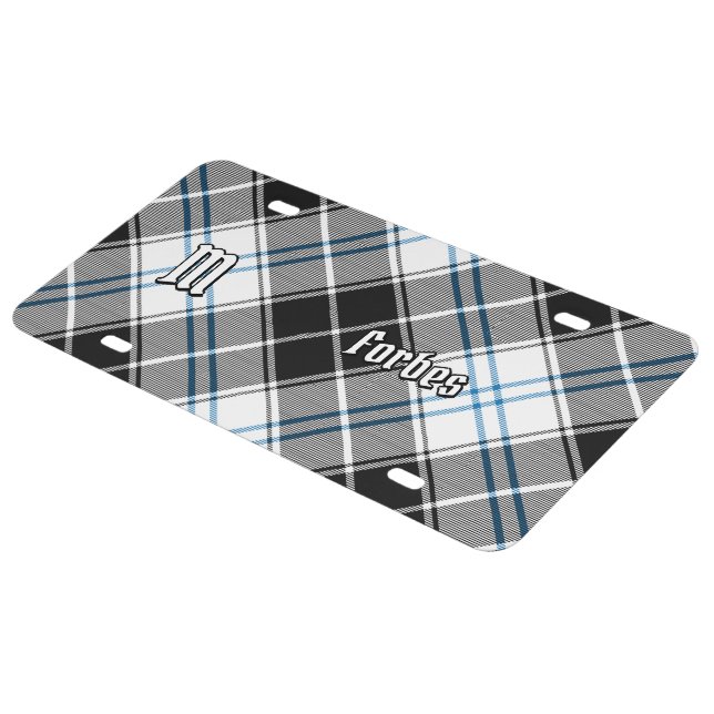 Clan Forbes Dress Tartan License Plate (Side)
