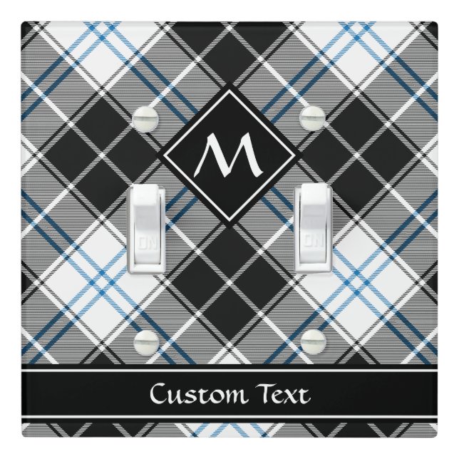 Clan Forbes Dress Tartan Light Switch Cover (In Situ)