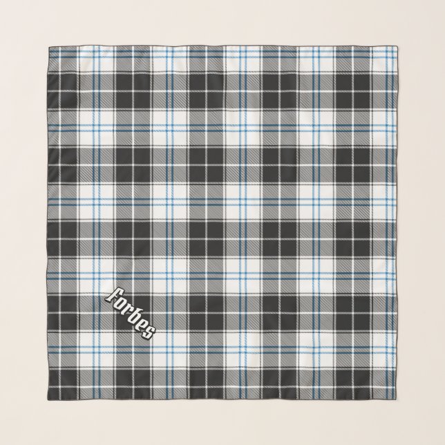 Clan Forbes Dress Tartan Scarf (Front (Horizontal))