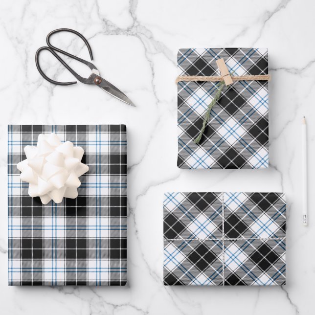 Clan Forbes Dress Tartan Wrapping Paper Sheets (Front)