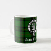 Clan Forbes Tartan and Crest Badge  Coffee Mug (Front Left)