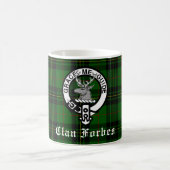 Clan Forbes Tartan and Crest Badge  Coffee Mug (Center)